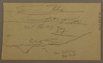 Tegning, landskab, maj-august 1865 af Frederic Edwin Church