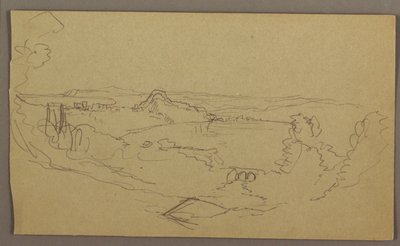 Tegning, landskab, maj-august 1865 af Frederic Edwin Church