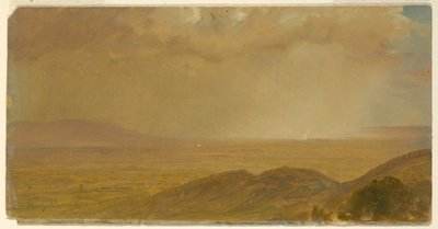 Tegning, landskab, maj 1865 af Frederic Edwin Church