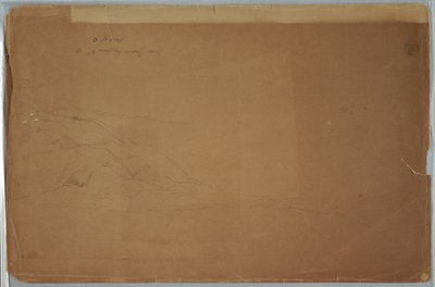 Tegning, landskab nær Guaranda, Ecuador, 4. juni 1857 af Frederic Edwin Church
