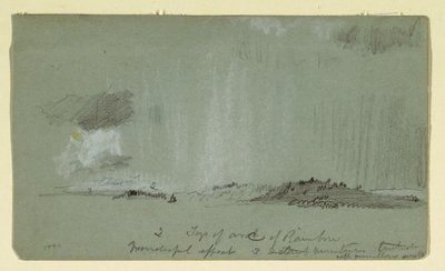 Tegning, Landskab med regn, 1860 af Frederic Edwin Church