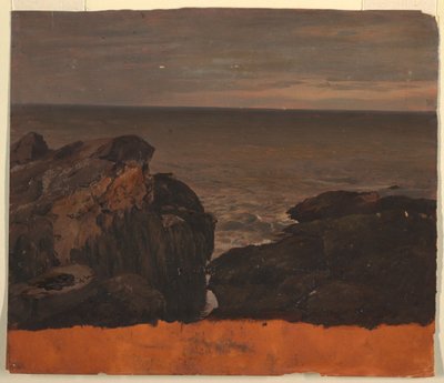 Tegning, Maines kyst, ca. 1850 af Frederic Edwin Church