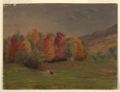 Tegning, Maine eller Canadas kyst, ca. 1845 af Frederic Edwin Church