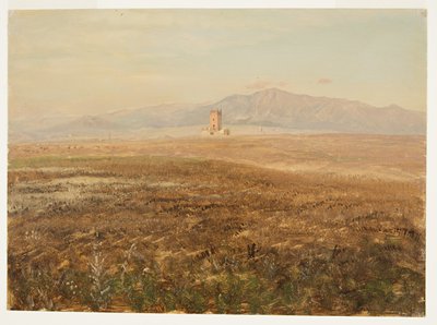 Tegning, mexicansk landskab, april 1869 af Frederic Edwin Church