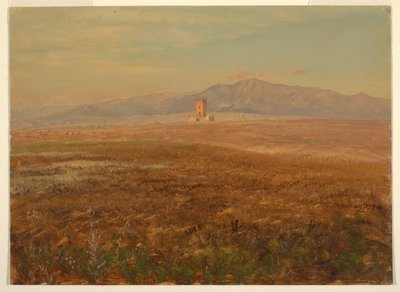 Tegning, mexicansk landskab, april 1869 af Frederic Edwin Church