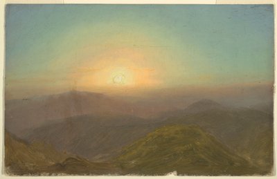 Tegning, morgenlandskab, 1865 af Frederic Edwin Church