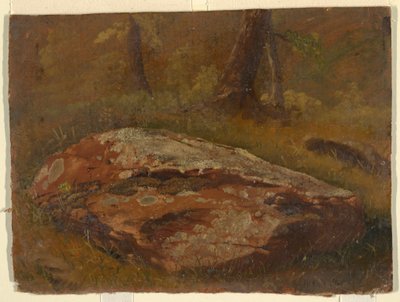 Tegning, Mossy Rock, august 1845 af Frederic Edwin Church