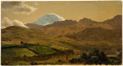 Tegning, Chimborazo-bjerget, Ecuador, 1857 af Frederic Edwin Church
