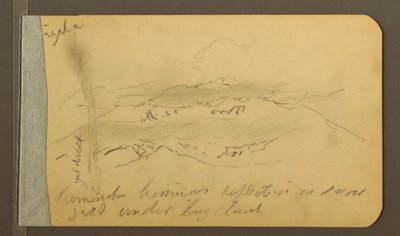 Tegning, bjergflanke, 1889 af Frederic Edwin Church