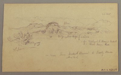 Tegning, Mountain Peaks, 22. februar 1868 af Frederic Edwin Church