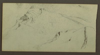 Tegning, Bjergtoppe, muligvis 1868 af Frederic Edwin Church