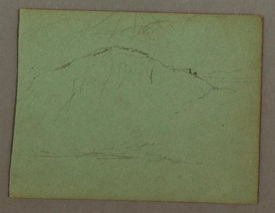 Tegning, Bjerg ved kysten, muligvis 1856 af Frederic Edwin Church