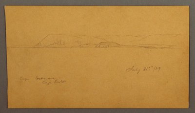 Tegning, bjergkyst, 21. juli 1859 af Frederic Edwin Church