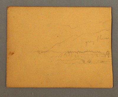 Tegning, Bjerge, muligvis 1856 af Frederic Edwin Church
