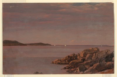 Tegning, Mt. Desert Island, Maine-kysten, 1850 af Frederic Edwin Church