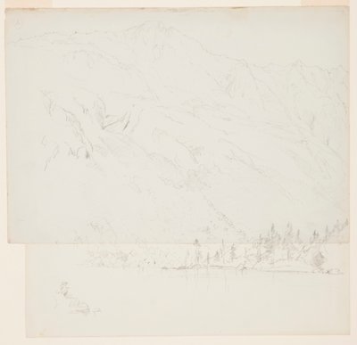 Tegning, Mt. Katadhin, Maine, 1870-78 af Frederic Edwin Church