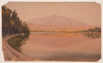 Tegning, Katahdin-bjerget fra Togue Pond, 1878 af Frederic Edwin Church