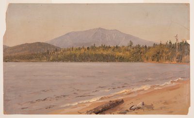 Tegning, Katahdin-bjerget fra Togue Pond, muligvis 1878 af Frederic Edwin Church
