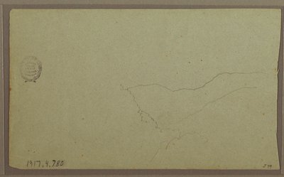 Tegning, nær San Miguel, Ecuador; bagside: Ufærdig bjergskitse, 2. juni 1857 af Frederic Edwin Church