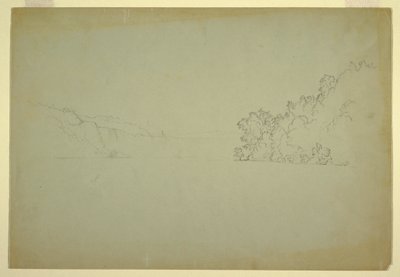 Tegning, Niagara Falls fra nordvest, 1856 af Frederic Edwin Church