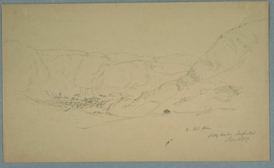 Tegning, Petty havn, 24. juni 1859 af Frederic Edwin Church