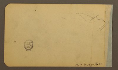 Tegning, Slette, bakke, by; Bagside: Bjergkæde, 1889 af Frederic Edwin Church
