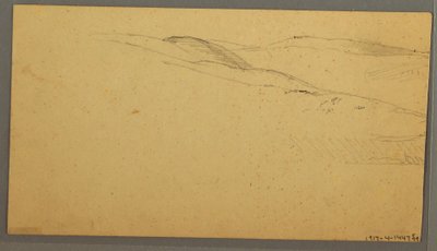 Tegning, Regn over bakker, muligvis 1866 af Frederic Edwin Church
