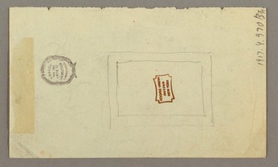 Tegning, rektangulært design, muligvis 1868 af Frederic Edwin Church