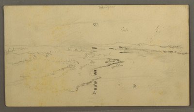 Tegning, flod, reflekteret måne, 14. juni 1870 af Frederic Edwin Church