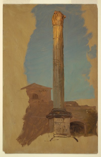 Tegning, Rom, klassisk søjle, 1868-69 af Frederic Edwin Church