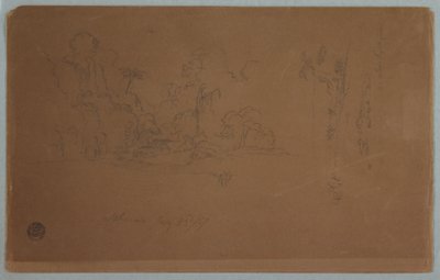 Tegning, Saberreta, Ecuador, 23. juli 1857 af Frederic Edwin Church