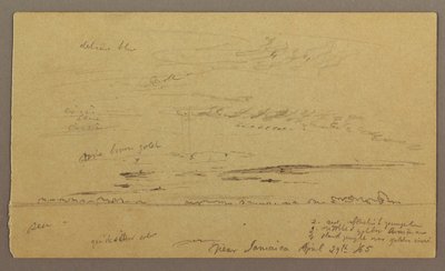 Tegning, havlandskab, 29. april 1865 af Frederic Edwin Church