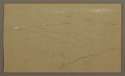 Tegning, Strand og hav, "Bloxburgh", august 1865 af Frederic Edwin Church