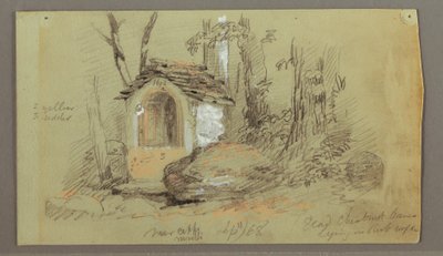Tegning, Helligdom i skoven, september 1868 af Frederic Edwin Church