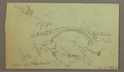 Tegning, Helligdom i skoven, september 1868 af Frederic Edwin Church