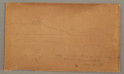 Tegning, Sidebillede af bygning, vindue, 29. maj 1868 af Frederic Edwin Church