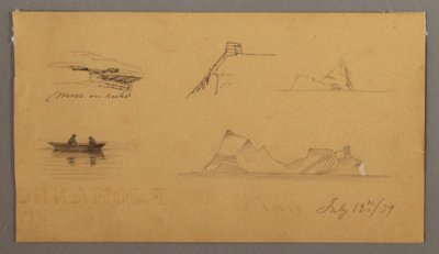 Tegning, Skitser fra Labrador, 12. juli 1859 af Frederic Edwin Church