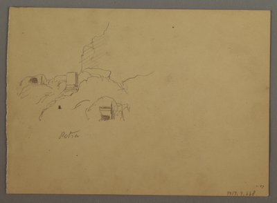 Tegning, Skitser fra Petra, Jordan, februar 1868 af Frederic Edwin Church