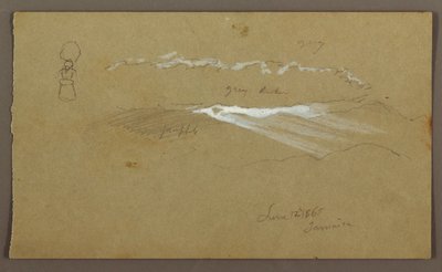 Tegning, himmel, figur, 12. juni 1865 af Frederic Edwin Church