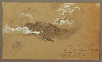 Tegning, himmel, maj 1865 af Frederic Edwin Church