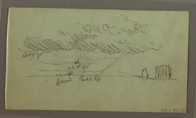 Tegning, himmelstudie, februar 1869 af Frederic Edwin Church