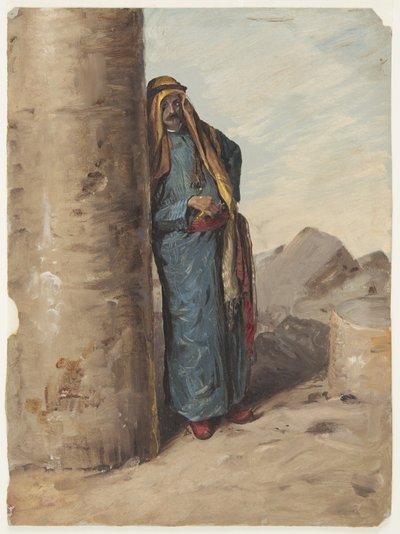 Tegning, stående beduin, 1868 af Frederic Edwin Church