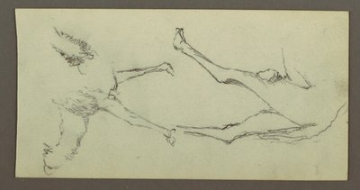 Tegning, studie af kamelben, muligvis 1868 af Frederic Edwin Church