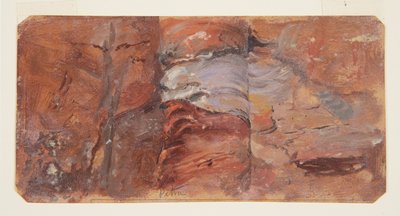 Tegning, studie af klipper, Petra, februar 1868 af Frederic Edwin Church