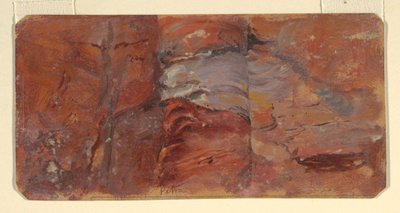 Tegning, studie af klipper, Petra, februar 1868 af Frederic Edwin Church
