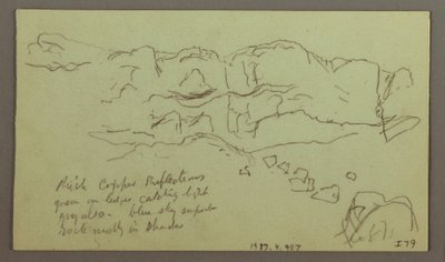 Tegning, studie af en side af en dal, 4. maj 1868 af Frederic Edwin Church