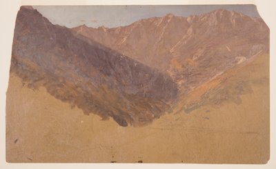 Tegning, studie af Great Basin, Mt. Katahdin, 1860-70 af Frederic Edwin Church