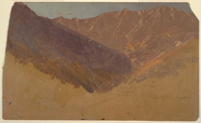 Tegning, studie af Great Basin, Mt. Katahdin, 1860-70 af Frederic Edwin Church