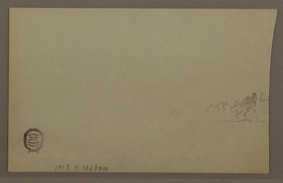 Tegning, solnedgang, muligvis 1860