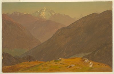 Tegning, The Goell, nær Berchtesgeden, 1868 af Frederic Edwin Church